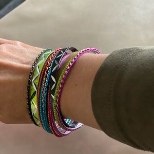 Multi color bangle bracelet